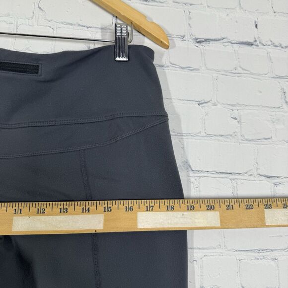 Lululemon Run Free Pants Women Size 8 Gray Pockets Coal Heathered Mid Rise Cozy - Picture 12 of 14
